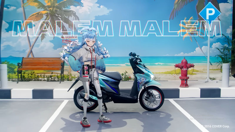 Tampilan BeAT varian Kobo Kanaeru dalam konten iklan fitur keselamatan baru motor Honda