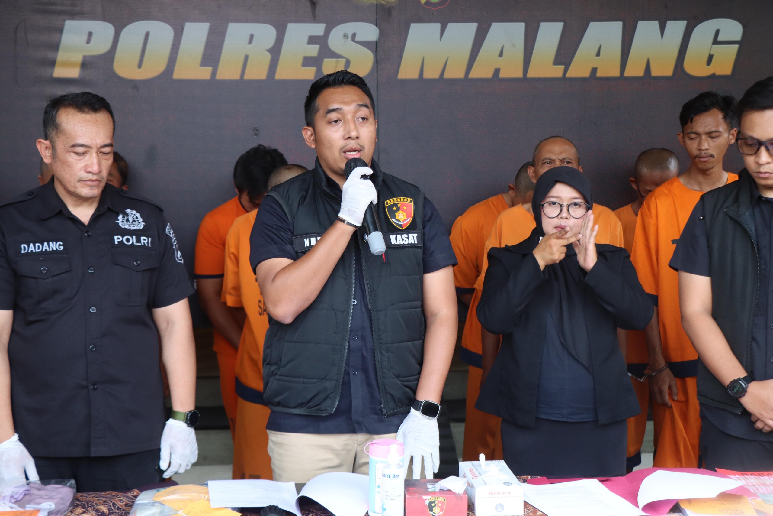 Kasatreskrim Polres Malang AKP Muhammad Nur saat rilis kemarin