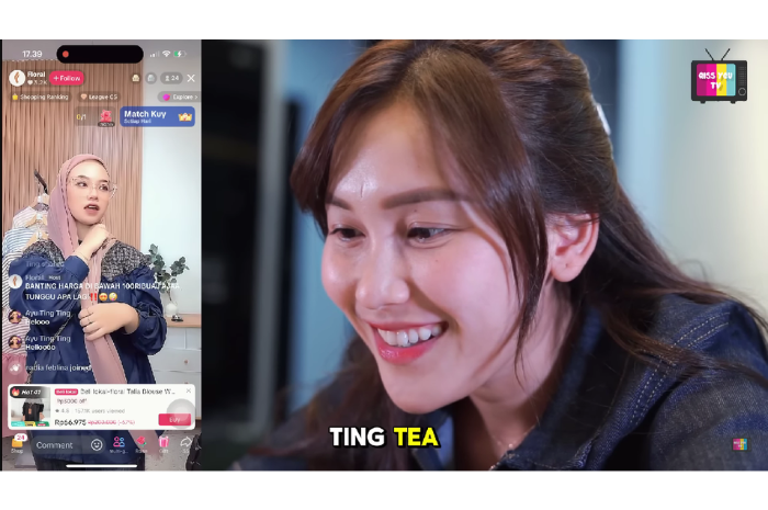 Ayu Ting Ting masuk ke siaran langsung pedagang di TikTok yang sempat memblokirnya karena curiga (YouTube Qiss Yu TV).