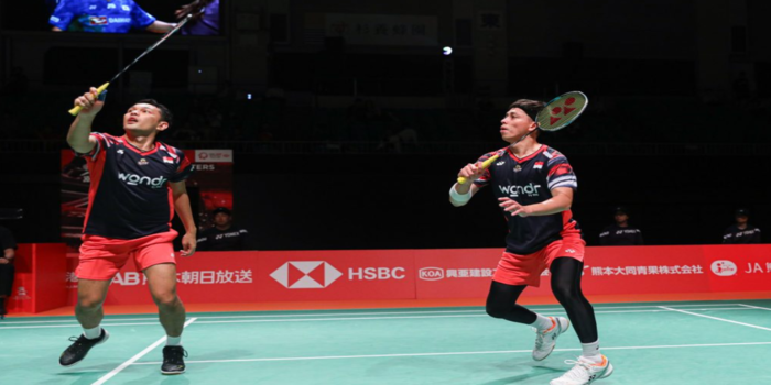 Fajar/Rian melaju ke final Kumamoto master 2024 (Foto: PBSI).