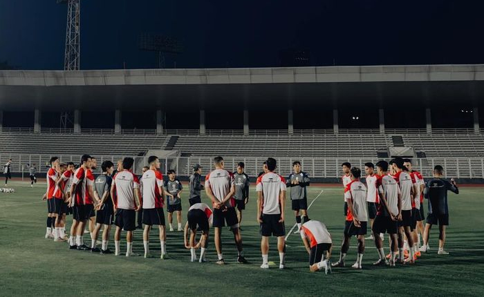 Foto Pemain Timnas saat Melakukan Latihan (instagram @thomhaye)