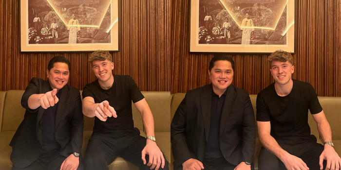 Erick Thohir foto bersama Ole Romeny menandakan proses naturalisasi selanjutnya (foto: instagram @erickthohir)