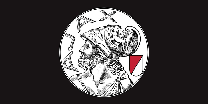 Logo klasik yang akan kembali digunakan AFC Ajax mulai musim 2025/2026.
