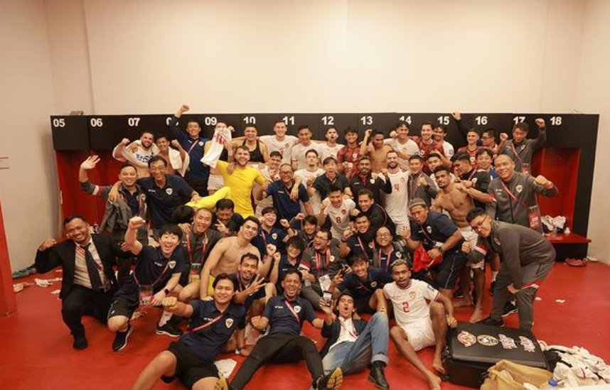 Potret Timnas Indonesia Usai Laga Lawan Arab Saudi di SUGBK. (Instagram Timnas Indonesia).
