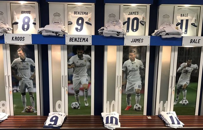 Foto Ruang Ganti Real Madrid (sumber: pinterest)