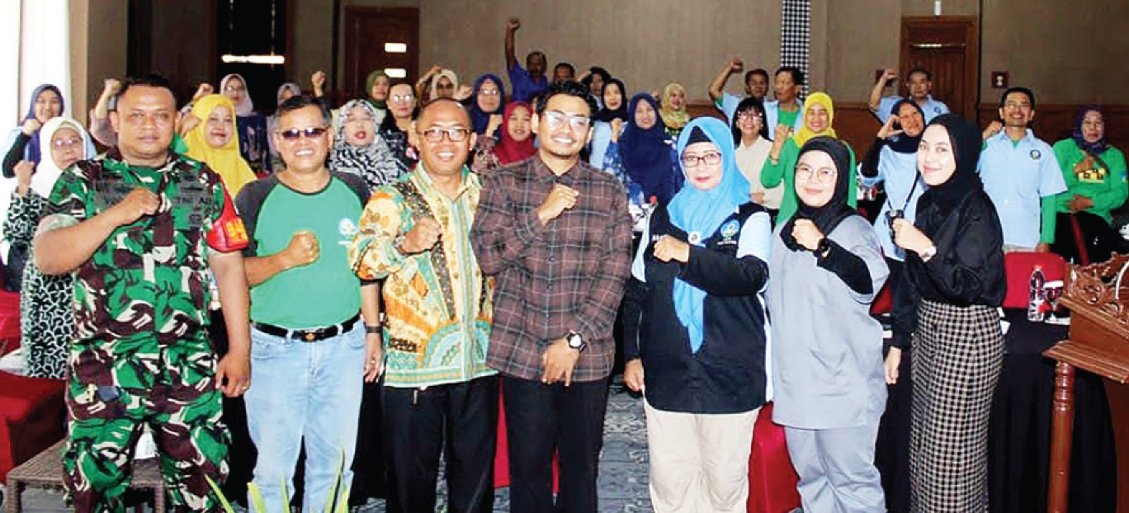 PERKUAT EDUKASI: RSU Brimedika Malang bersama bersama pemateri dan para peserta dari Pokja Sehat Kelurahan Penanggungan.