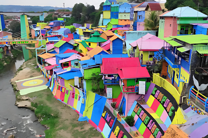 Kampung Warna-Warni Jodipan, salah satu destinasi wisata ikonik Kota Malang (Instagram Kampung Warna Warni Jodipan).