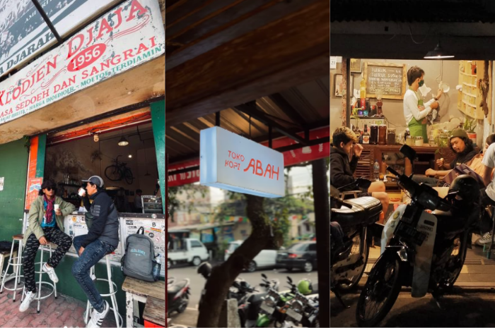 Tiga kedai kopi yang bisa menjadi tempat untuk mengawali pagi (Instagram Klojen Djaja, Toko Kopi Abah, dan Tjap Panorama).