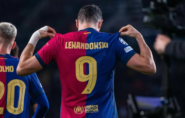 Foto Lewandowski Pemain Barcelona (instagram @fcbarcelona)