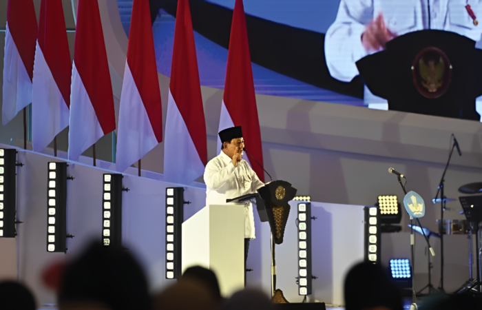 Presiden Prabowo berpidato dalam acara peringatan Hari Guru Nasional (Instagram ditjen,gtk,kemdikbud)