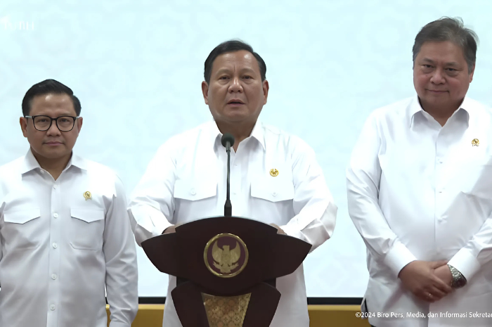 Presiden RI, Prabowo Subianto, umumkan kenaikan upah minimum nasional sebesar 6,5 persen (Youtube Sekretariat Presiden).