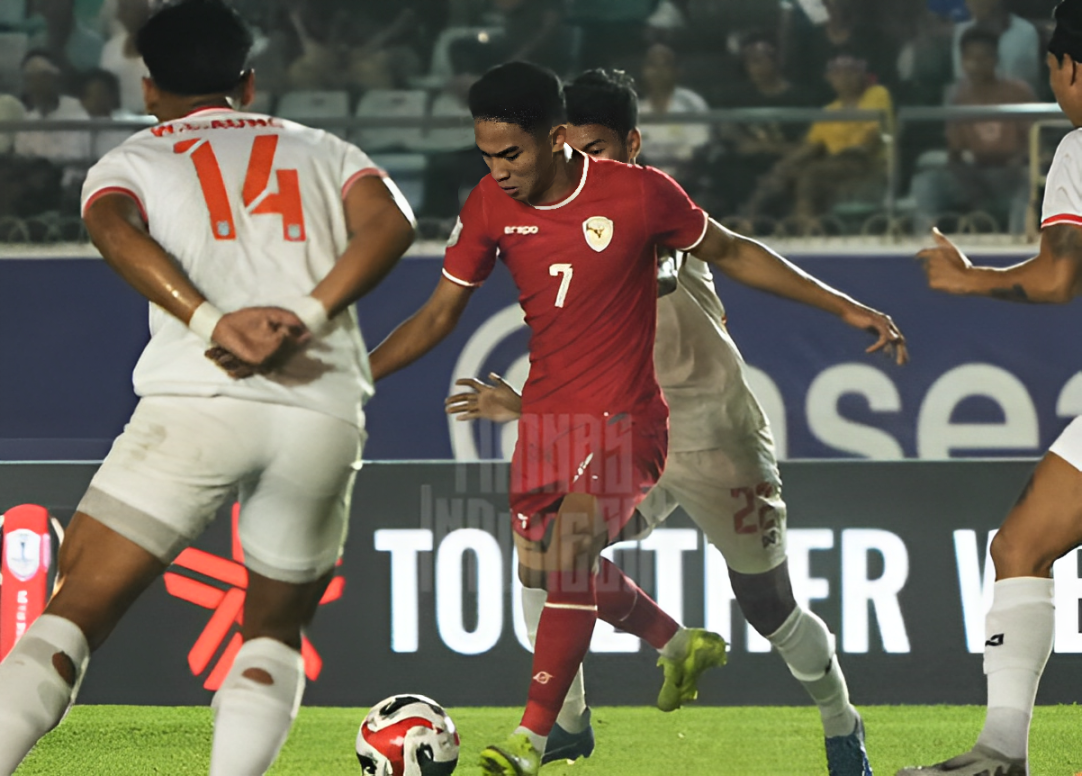 Potret Marselino saat laga kemaren malam (Instagram Timnas Indonesia)