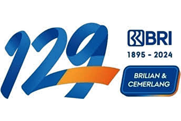 Logo BRI Brilian dan Cemerlang 129 tahun