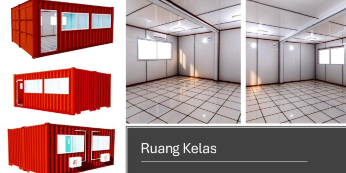 Rancangan ruang kelas dari kontainer Website resmi UNSIKA)
