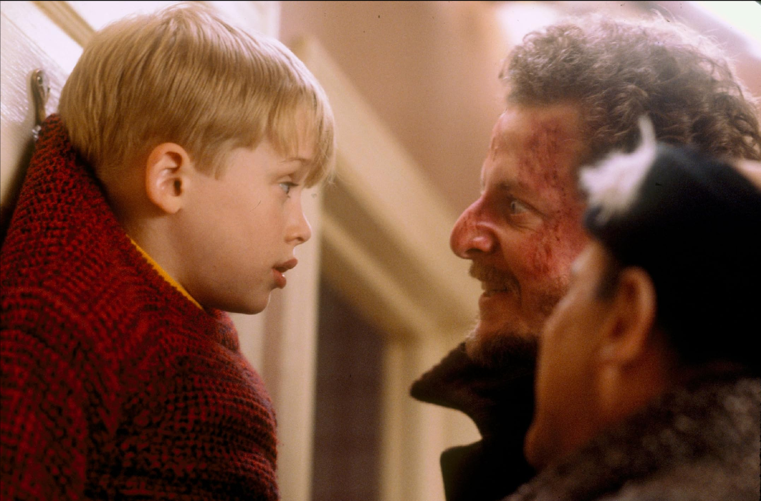 Macaulay Culkin, Joe Pesci, and Daniel Stern in Home Alone (1990). (IMDb)
