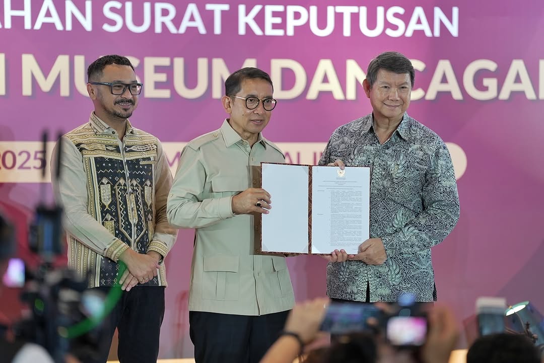 Penyerahan surat keputusan dan pengumuman resmi Menteri Kebudayaan RI, pada Sabtu (25/1) di Museum Nasional (fadlizon).