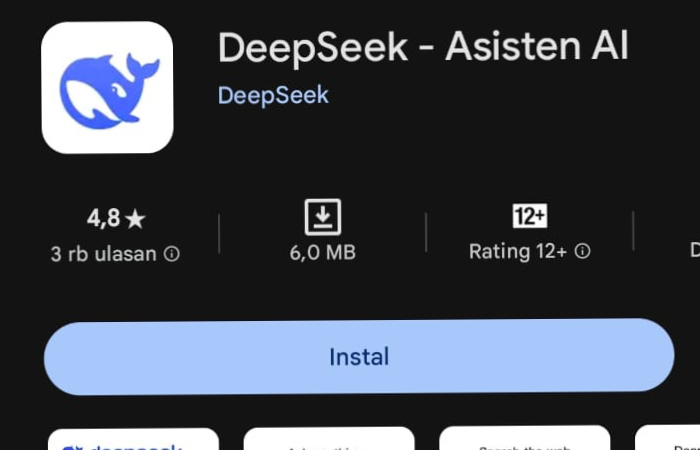Total pengunduhan DeepSeek terus bertambah (Pratiwi Annisa/Radar Malang)