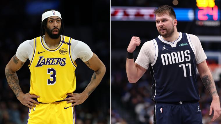 Foto Anthony Davis dan Luka Doncic. (The Sporting News)