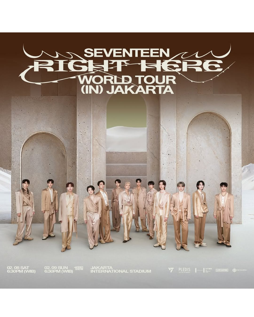 Poster konser SEVENTEEN. (Instagram: mecimapro)