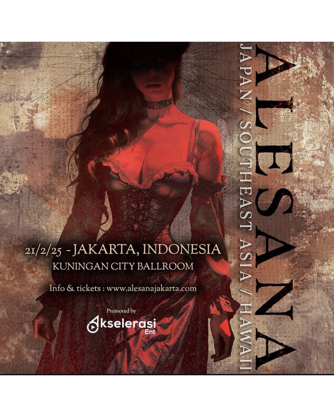 Poster konser ALESANA. (Tangkapan layar)