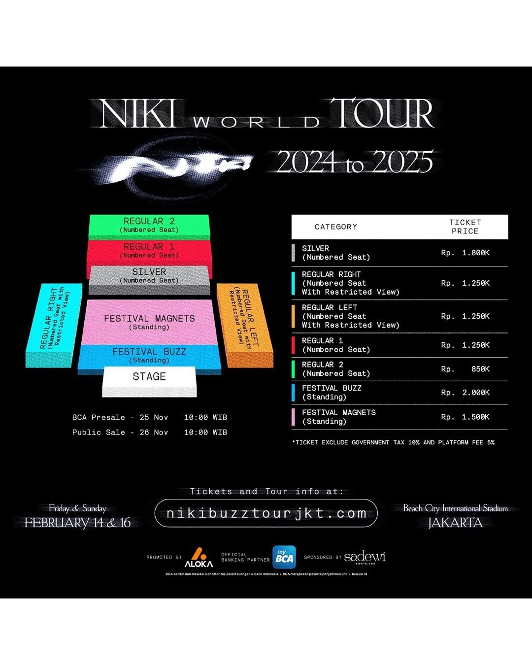 Ilustrasi venue konser NIKI. (Tangkapan layar)