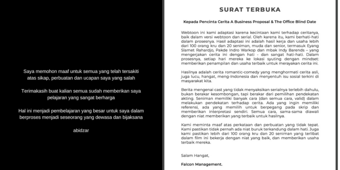 Surat Terbuka dari Falcon Pictures dan Abidzar Al-Ghifari (falconpictures_/ abidzar73)