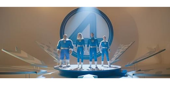 Pedro Pascal, Ebon Moss-Bachrach, Vanessa Kirby, and Joseph Quinn in The Fantastic Four: First Steps&nbsp;(2025)&nbsp;(IMDB)