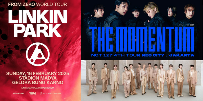 Tiga poster konser besar yang bakal diadakan di Jakarta.