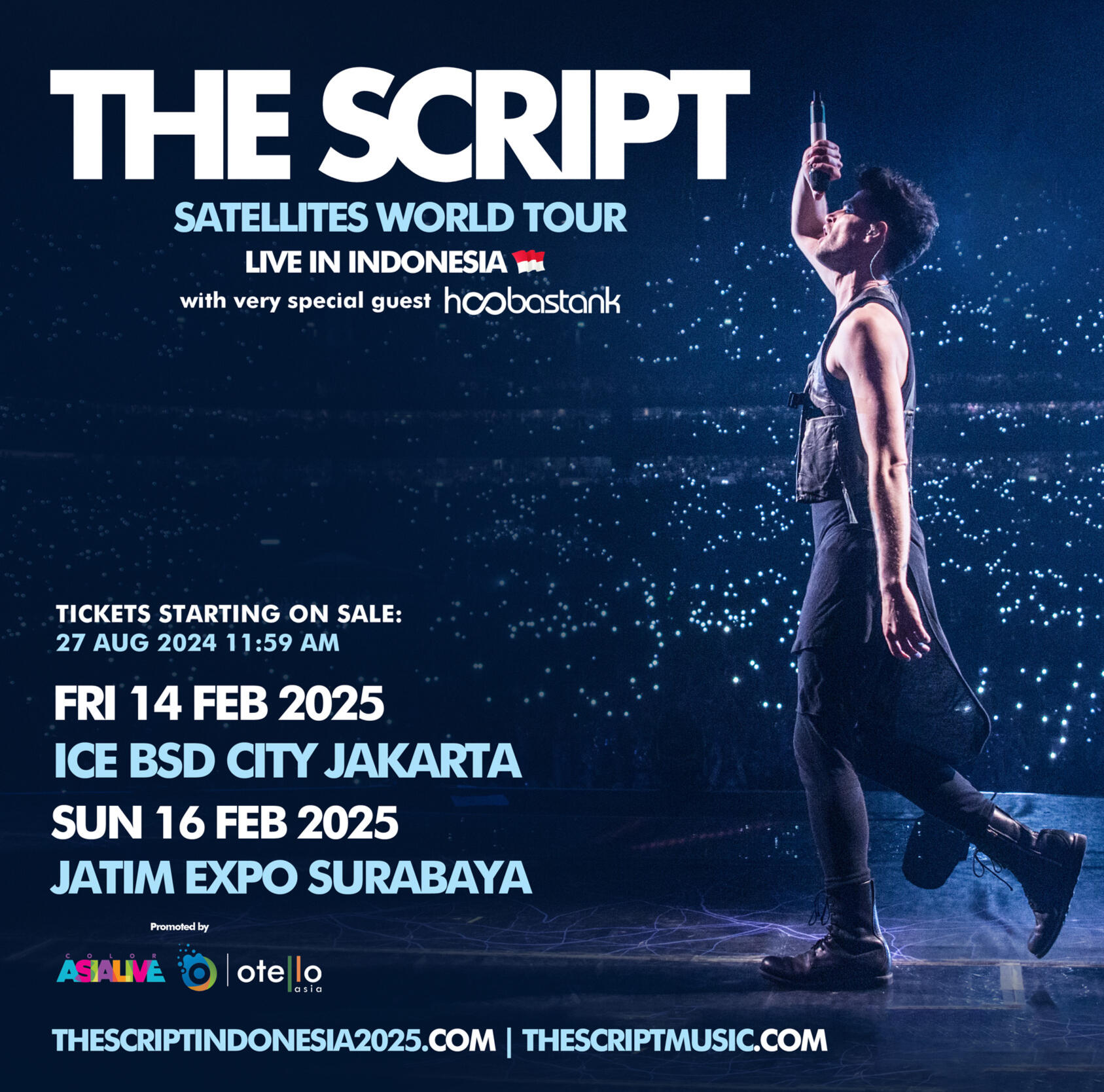 Poster konser The Script. (thescriptindonesia2025.com)