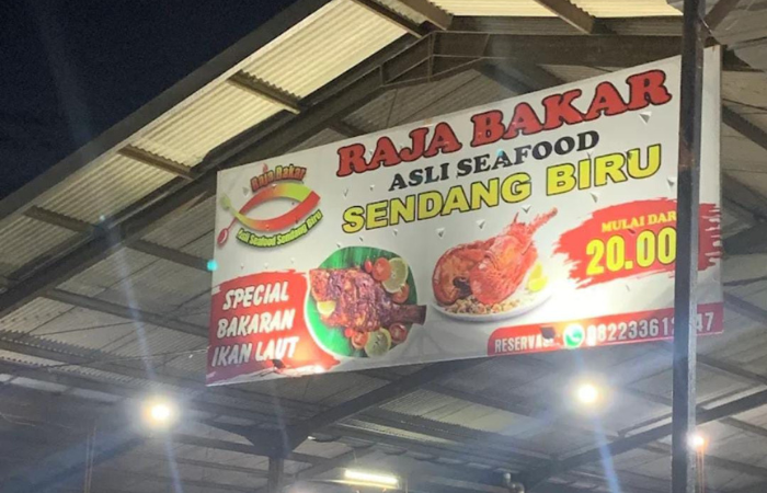 Tampak depan Raja Bakar Sendang Biru outlet Pandawangi (Google Maps: Rifdah Hasanah)