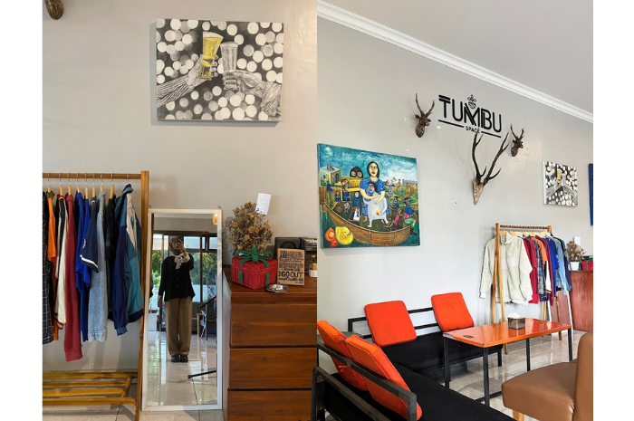 Pojok thrift di Tumbu Space. (Google Maps/ Nur Intan Maghfiroh, Gustian Ri