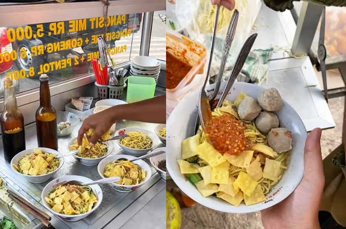 Pangsit Mie Pasar Besar. (Tiktok/@wayaeluwe)