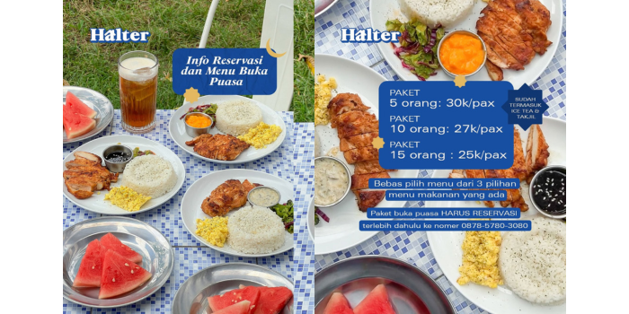 Promo bukber di Halter Coffee Malang. (Instagram halter)