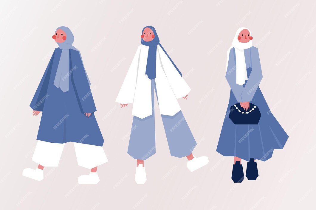 Ilustrasi perempuan-perempuan mengenakan tunik dan celana kulot. (freepik.com)