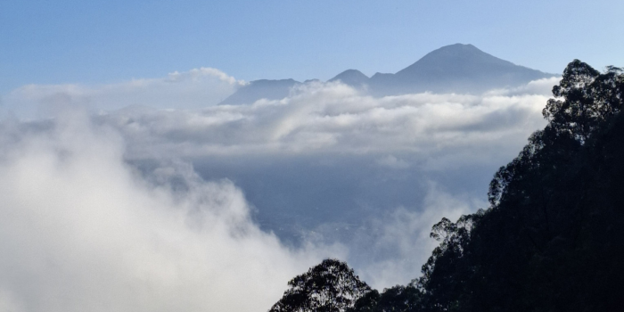 Pemandangan selama pendakian menuju puncak Gunung Bokong (Josi Rintang).