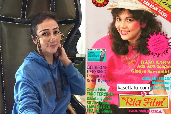 Potret Lia Waroka saat ini (kiri) dan saat ia masih muda (kanan). (Instagram/@lia_warokka)