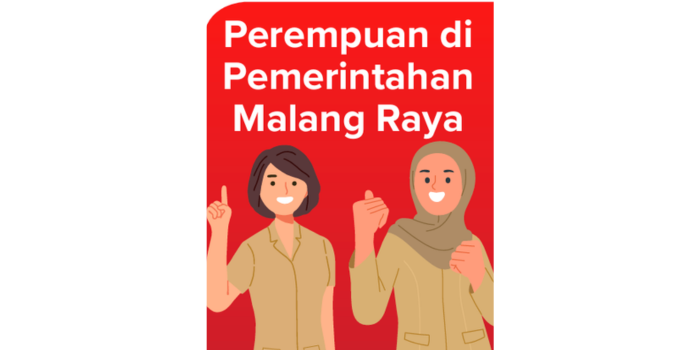 Judul dari grafis yang menunjukkan jumlah ASN perempuan dan laki laki di Malang Raya.