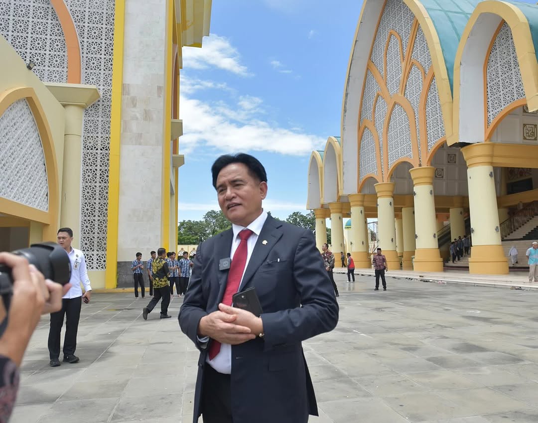 Yusril Ihza Mahendra saat dijumpai ayak media (yusrilihzamhd).
