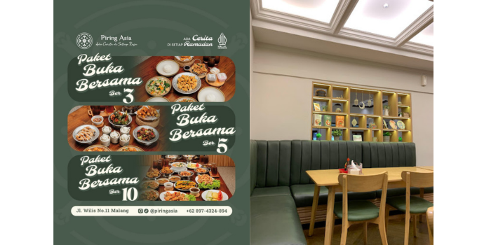 Poster Paket Bukber (piringasia (kiri)) Foto Spot Piring Asia (Intan Khoirunnisa (kanan))