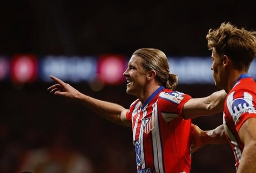 GOL KILAT: Conor Gallagher mencetak skor saat menit pertama di babak 16 besar Atletico Madrid vs Real Madrid, dini hari tadi (13/3).