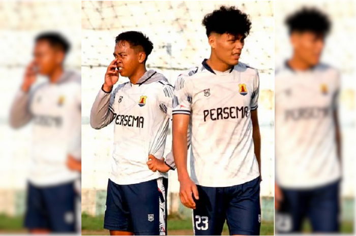 MAKSIMALKAN PERSIAPAN: Junjungan Nabolas Sinambela (kanan) menjalani latihan bersama Persema Malang di Lapangan Asrikaton, Pakis, 10 Maret lalu. (MO PERSEMA MALANG FOR RADAR MALANG)