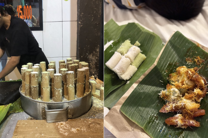 Kue puthu, cenil, lupis, dan klepon di Puthu Lanang. (Google Maps/Alvi laili zahra, Mita Puspita)