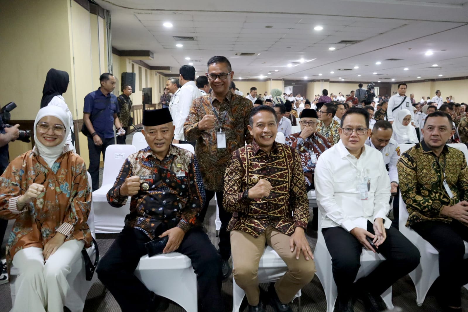ANTIKORUPSI: Wali Kota Malang Wahyu Hidayat saat menghadiri Rakor Penguatan Kepala Daerah untuk mewujudkan tata kelola pemerintah daerah yang bebas korupsi di Jogja Expo Center, Rabu (19/3).