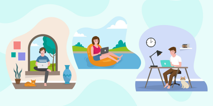 Ilustrasi Work From Anywhere (freepik.com).