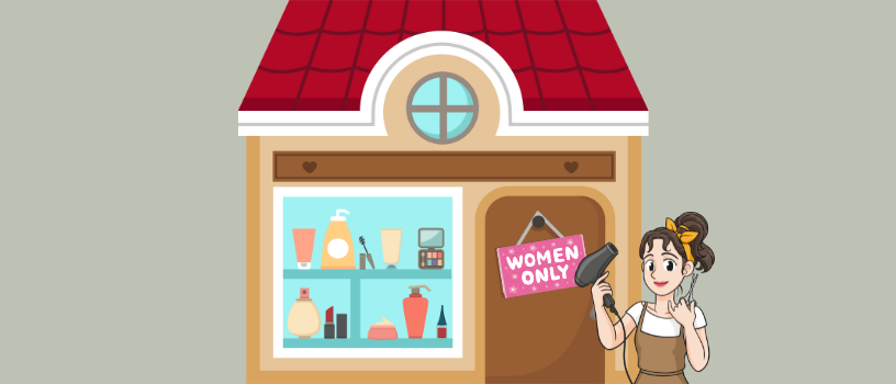 Ilustrasi salon khusus perempuan
