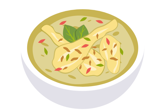 Ilustrasi opor ayam. (Canva/Gambaritsmena)