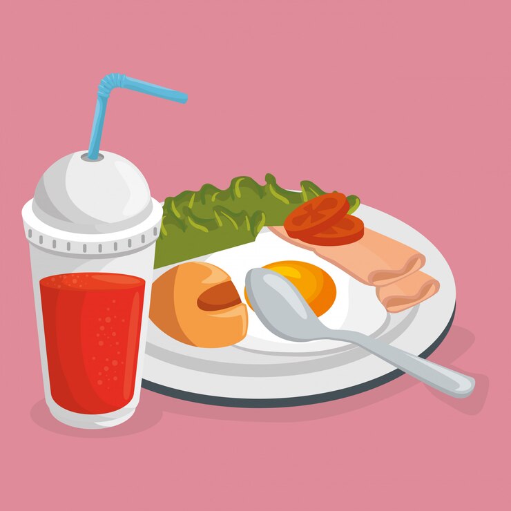 Ilustrasi makanan dan minuman. (freepik.com)