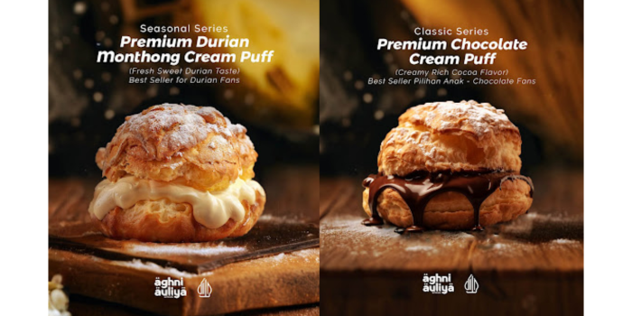 Contoh dua produk cream puff dari Zilicious yang besar dan lumer. (Google/Aghnia Au;iya Kitchen)