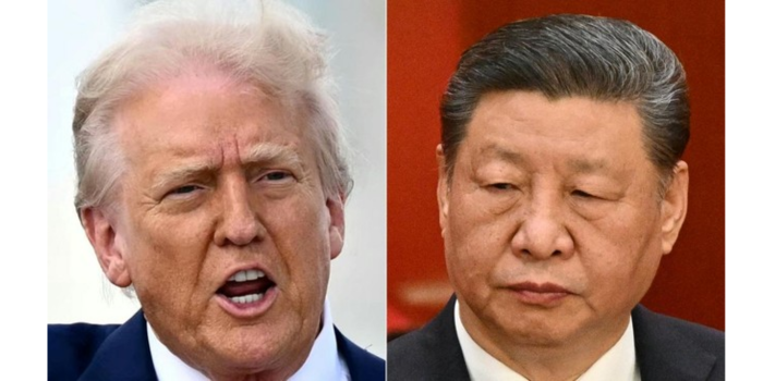 Kobaran api perang dagang jilid II antara Amerika Serikat dan China kian memanas. Keduanya saling balas-balasan tarif hingga di atas 100 persen. (Foto: AFP/PEDRO PARDO)