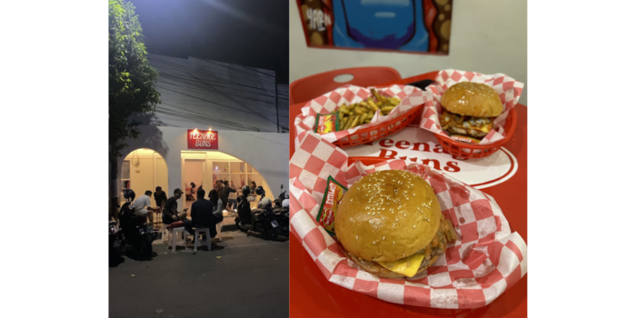 Suasana dan foto menu yang ada di Teenage Buns. (Google)
